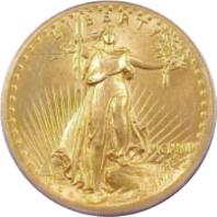 1907 GOLD DOUBLE EAGLE HIGH RELIEF PCGS MS-64