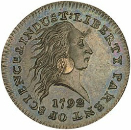 Obverse of 1792 Silver-Center Cent