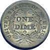 Reverse of 1838-O Dime
