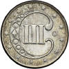 Reverse of 1851-O Three Cents - Silver