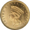 1882 Three Dollar Gold Obverse