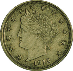 1913 Liberty Head Five Cents Obverse