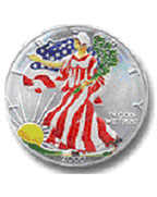 Colorized Lady Liberty Coin Obverse